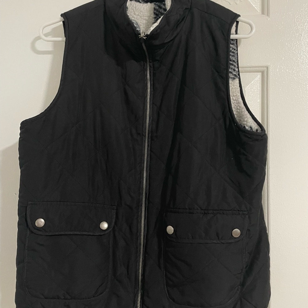 Dry Goods Black Quilted Vest with Pockets